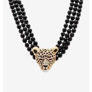 Romans Cheetah pendant necklace new